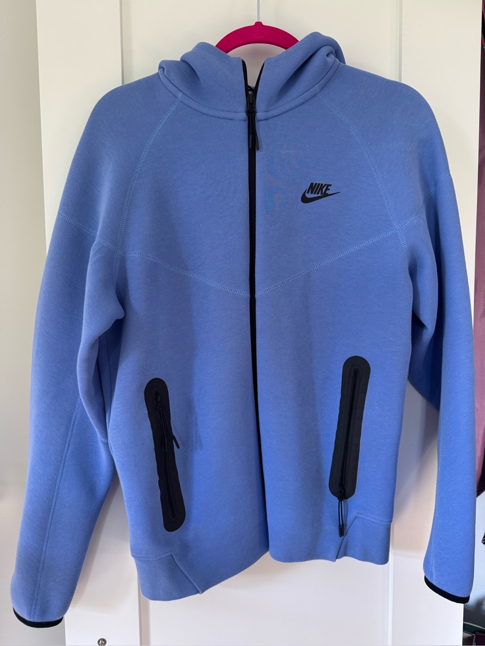 Nike Blue Full-Zip Hooded Jacket with Black Accents